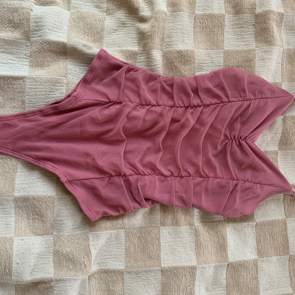Originality Pink Mesh Bodysuit